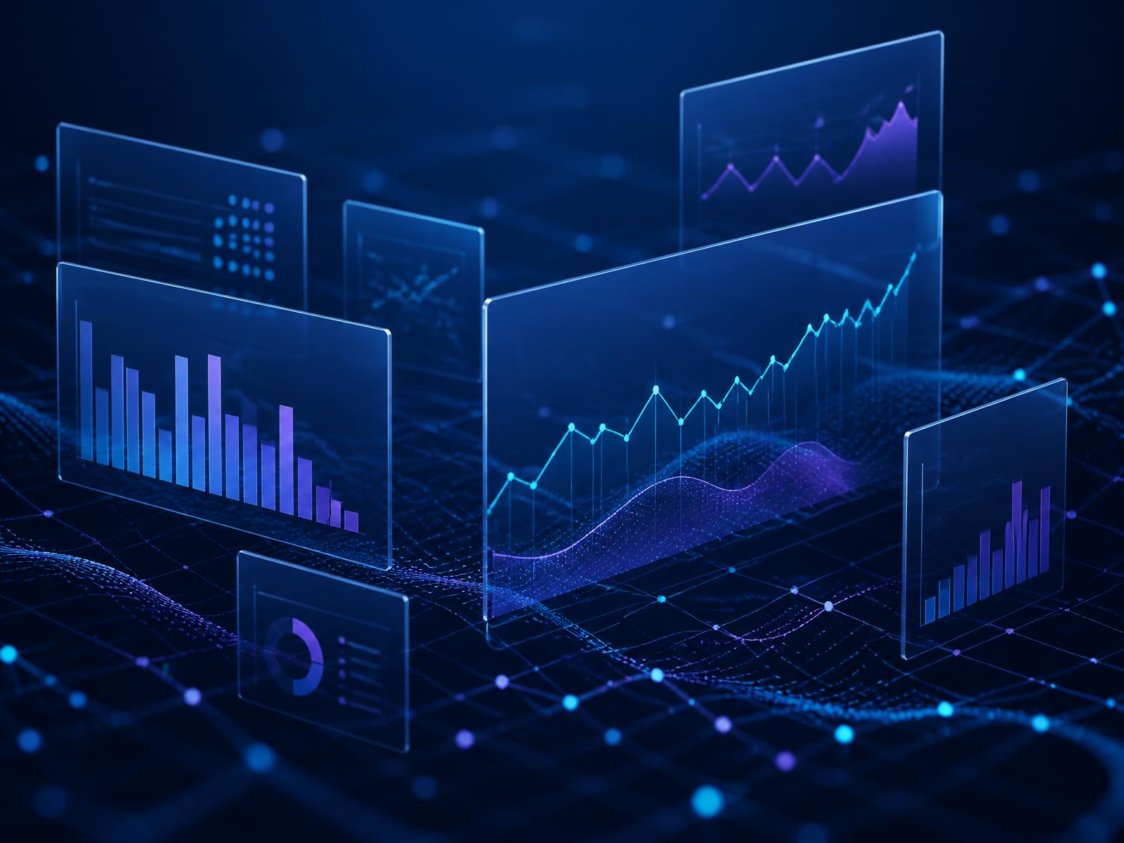 Interactive data dashboards visualising business performance